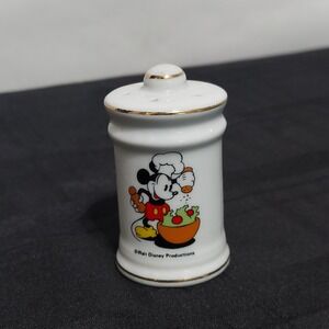 Vintage‎ Walt Disney Productions Mickey Mouse Ceramic Salt Shaker-Only 1
